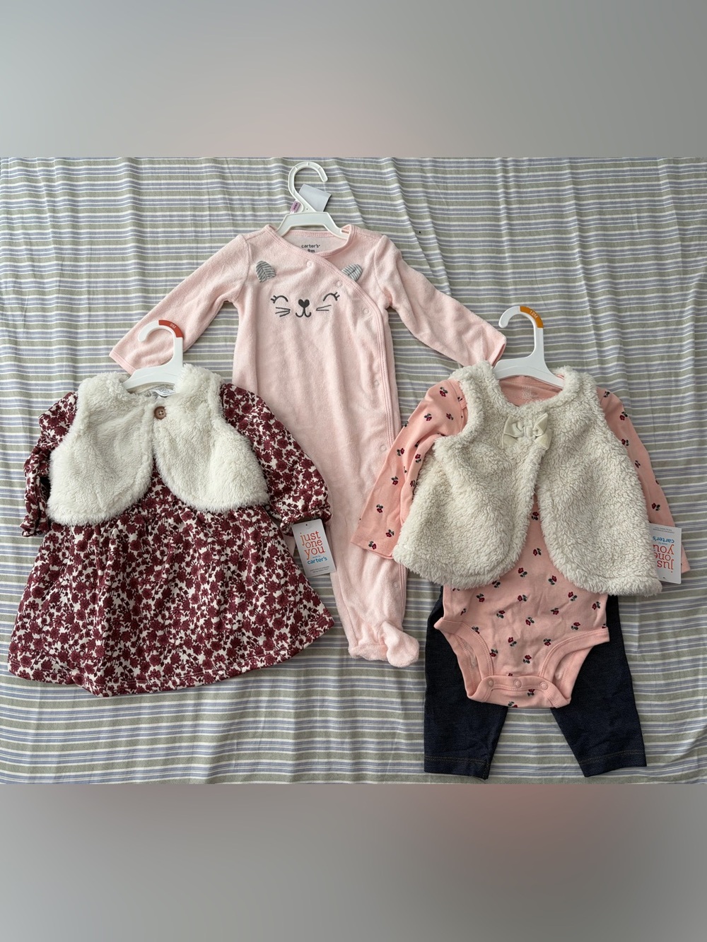 Set of 3 NWT Carters Girl Sets - 9-12M